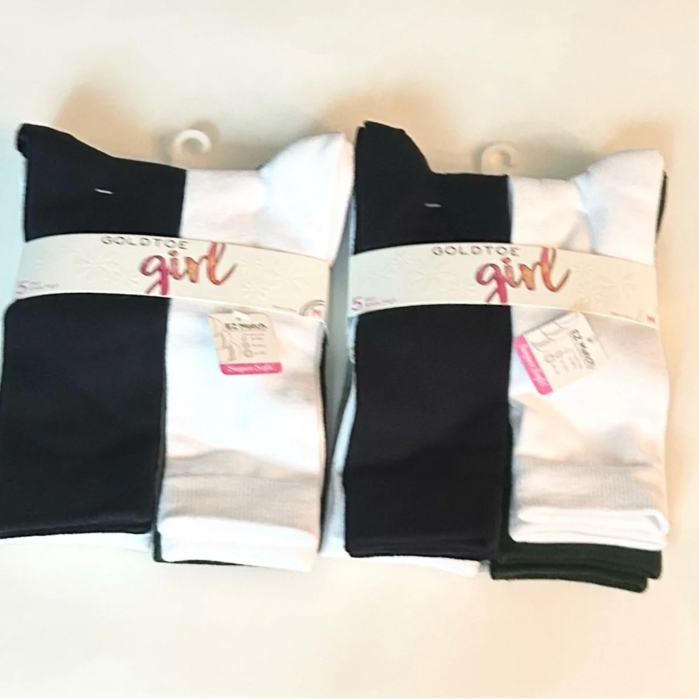 Gold toe Girls Knee High Socks 10 Pairs NWT